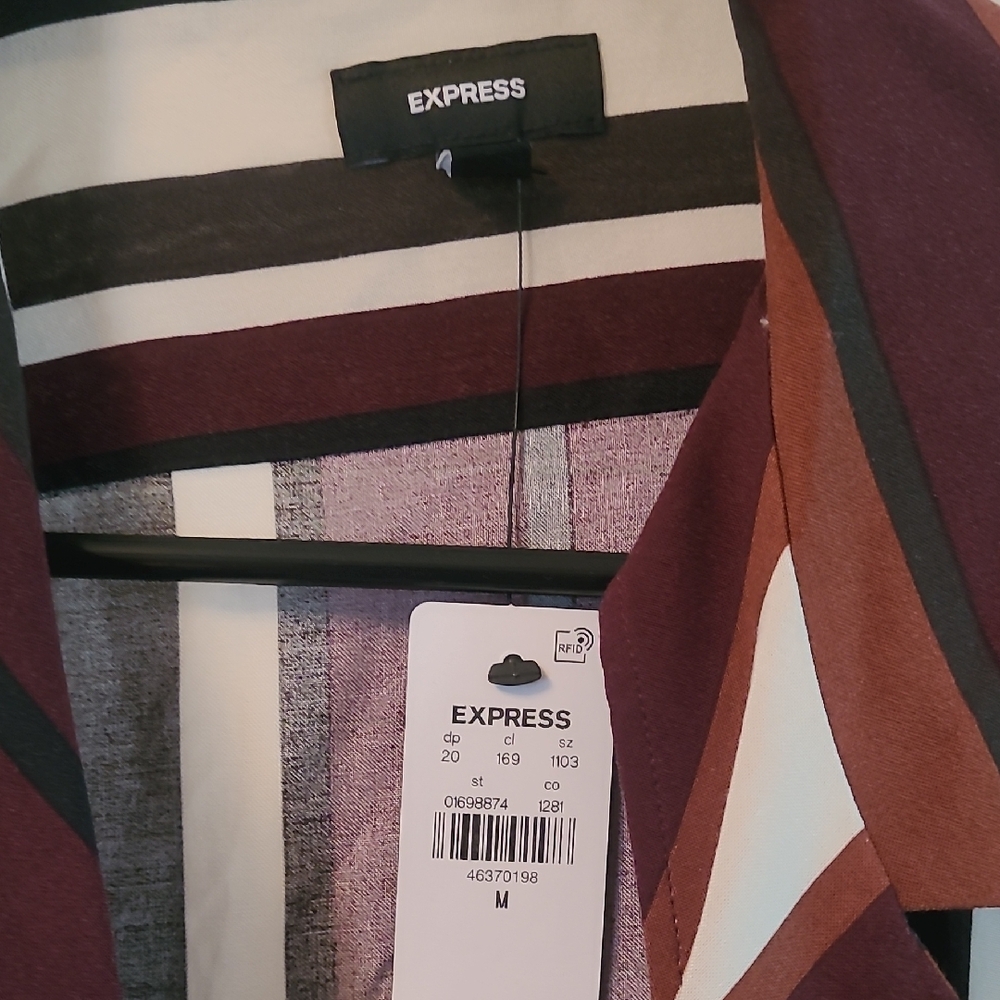Striped Men's Shirt in Red and White